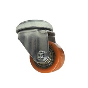 Ρόδα Υπερβαρέως PU Πορτοκαλί/Περιστρεφόμενη Με Τρύπα/Φ35