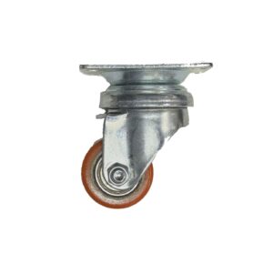 Ρόδα Υπερβαρέως PU Πορτοκαλί/Περιστρεφόμενη Με Βάση/Φ35