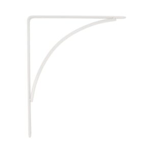 Γωνιά Διακοσμητική Ραφιών Λευκή/Κυρτό Τόξο