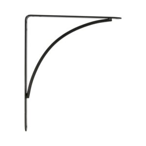 Γωνιά Διακοσμητική Ραφιών Mαύρη/Κυρτό Τόξο