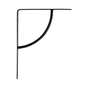 Γωνιά Διακοσμητική Ραφιών Μαύρη/Κοίλο Τόξο