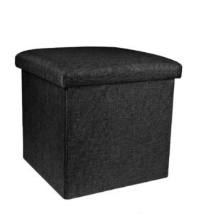 Σκαμπό Με Αποθηκευτικό Χώρο/Μαύρο/30Χ30Χ30cm