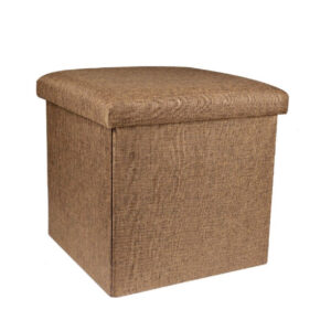 Σκαμπό Με Αποθηκευτικό Χώρο/Καφέ Σκούρο/30Χ30Χ30cm